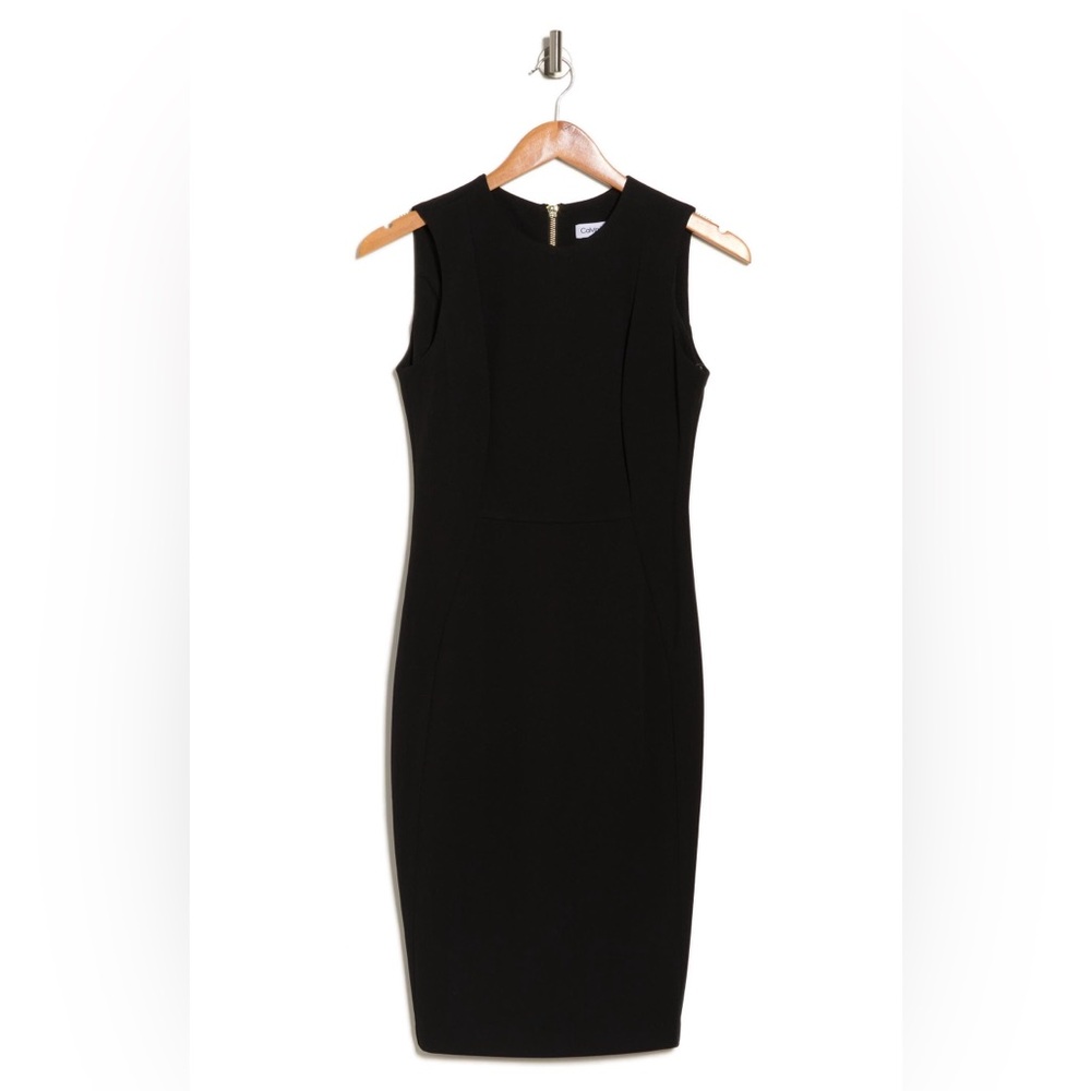 Calvin Klein Sleeveless Black Sheath Dress 2